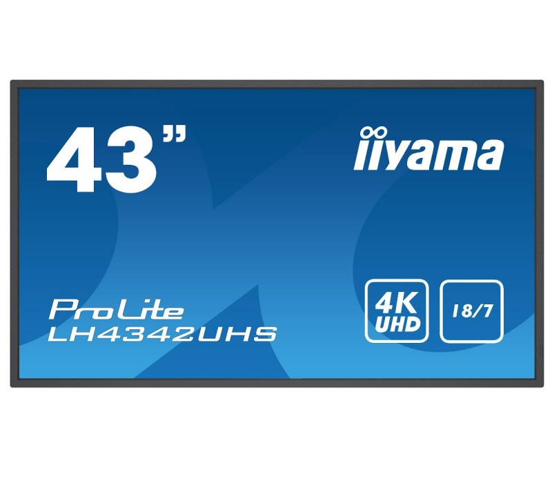 Monitor DigitalSignage iiyama ProLite LH4342UHS-B1 43", 4K, 18/7, Android, Intel® SDM