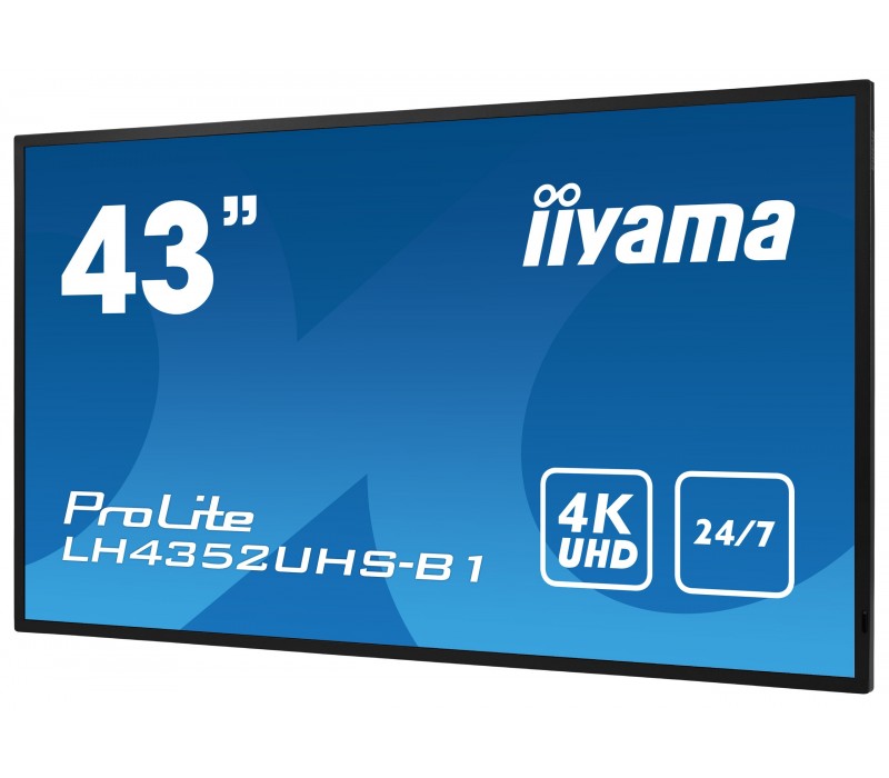 Monitor iiyama ProLite LH4352UHS-B1 43" IPS 4K UHD, Digital Signage, 24/7, Intel SDM, Android