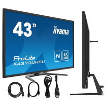 Monitor iiyama ProLite X4373UHSU-B1 43" VA LED, 4K, PbP, 3ms, DisplayPort, HDMI, FlickerFree, redukce modrého světla