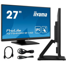 Dotykový monitor iiyama ProLite T2754MSC-B1AG 27" IPS, FullHD, Antyrefleks, VGA, HDMI, 