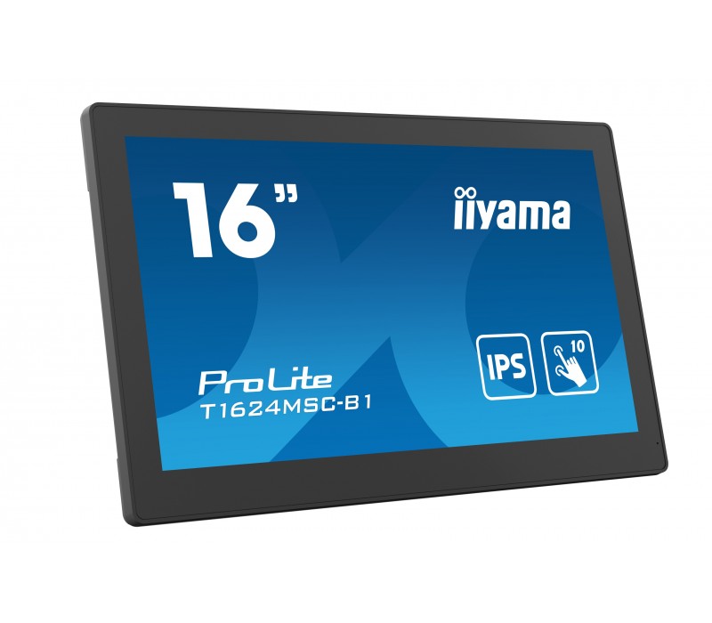 Interaktivní monitor iiyama ProLite T1624MSC-B1 16" IPS, FullHD, HDMI, SDcard, LAN, POE, 24/7