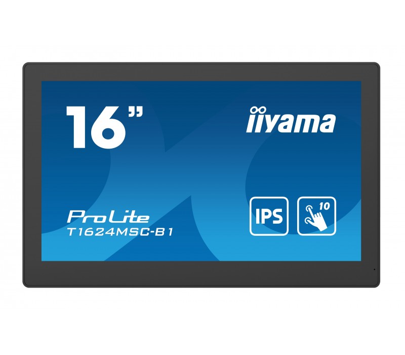 Interaktivní monitor iiyama ProLite T1624MSC-B1 16" IPS, FullHD, HDMI, SDcard, LAN, POE, 24/7