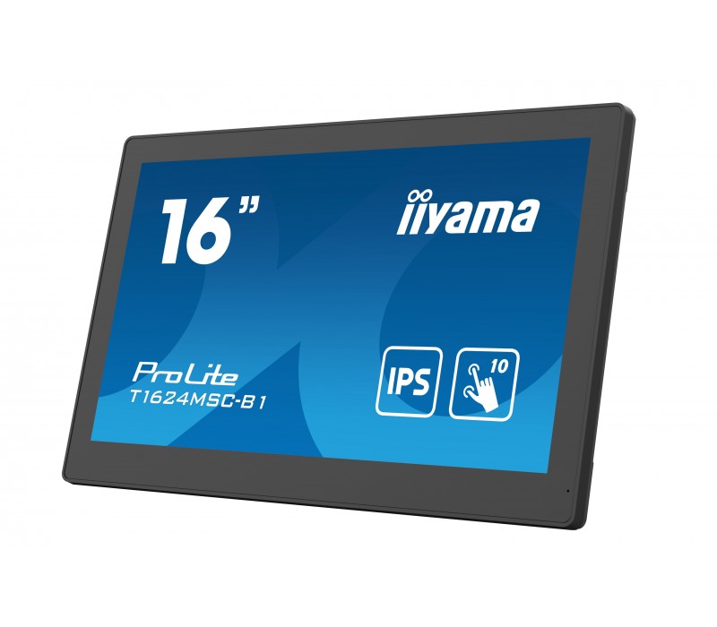 Interaktivní monitor iiyama ProLite T1624MSC-B1 16" IPS, FullHD, HDMI, SDcard, LAN, POE, 24/7