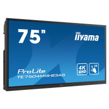 Interaktivní displej iiyama ProLite TE7504MIS-B3AG 75", IPS, 4K, 24/7, Wifi, Android, USB-C, HDMI, VGA, Antyreflex