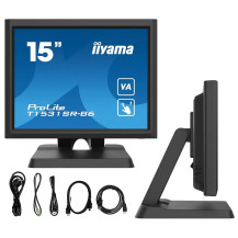 Dotykový monitor iiyama T1531SR-B6 15" VA, IP54, oporowy, VGA, HDMI, DisplayPort