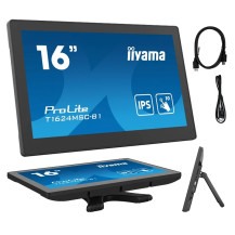 Interaktivní monitor iiyama ProLite T1624MSC-B1 16" IPS, FullHD, HDMI, SDcard, LAN, POE, 24/7