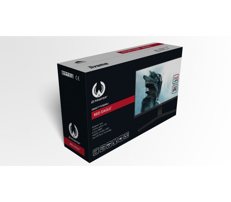 Monitor iiyama G-MASTER GB2770QSU-B1 27" RED EAGLE 0,5ms 165Hz WQHD Fast IPS FreeSync PremiumPro