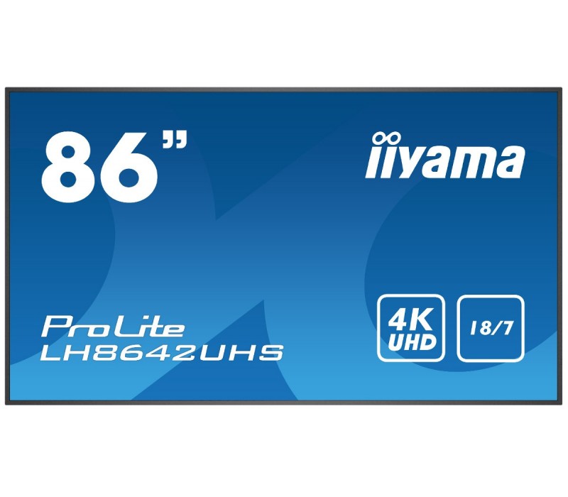 Monitor wielkoformatowy iiyama Prolite LH8642UHS-B3 86" IPS 4K UHD ze slotem Intel® SDM 18/7