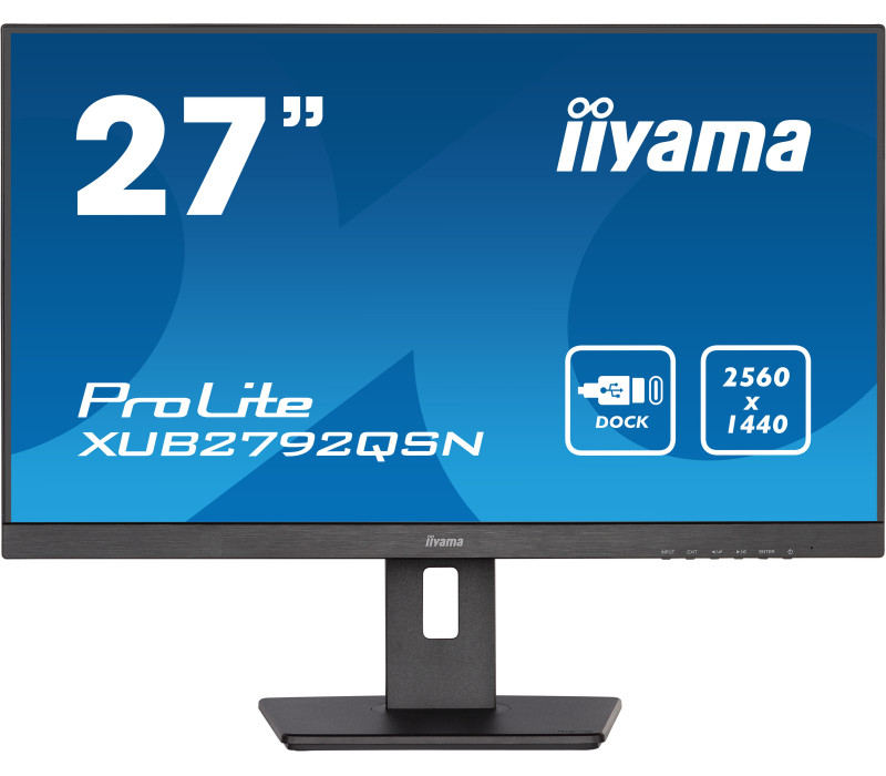 Monitor iiyama ProLite XUB2792QSN-B5 WQHD IPS LED 4ms 75Hz /USB-C HDMI DP/ Vestavěná dokovací stanice USB-C PD/LAN
