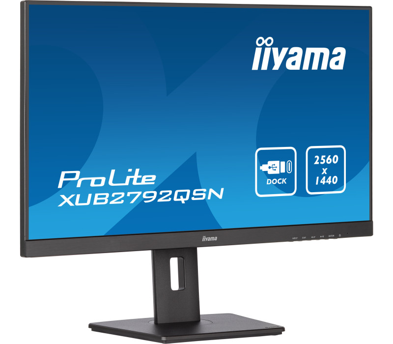 Monitor iiyama ProLite XUB2792QSN-B5 WQHD IPS LED 4ms 75Hz /USB-C HDMI DP/ Vestavěná dokovací stanice USB-C PD/LAN