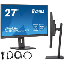 Monitor iiyama ProLite XUB2792QSC-B5 27" WQHD IPS LED 4ms 75Hz /USB-C HDMI DP/ FlicerFree