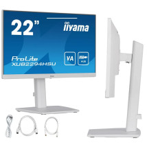 Monitor iiyama ProLite XUB2294HSU-W2 22" VA LED 1ms 75Hz /HDMI DP/ FlickerFree FreeSync Bílý
