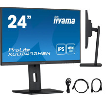 Monitor iiyama ProLite XUB2492HSN-B5 24" IPS LED 4ms 75Hz /USB-C HDMI DP/ Wbudowana Stacja dokujĻca USB-C PD/LAN