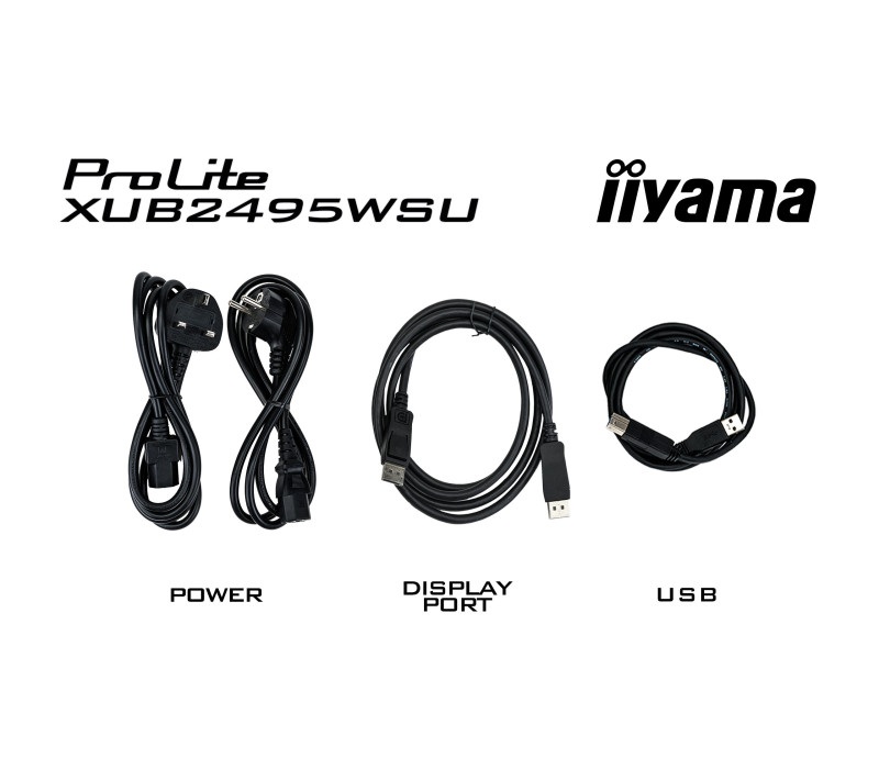Monitor iiyama ProLite XUB2495WSU-B5 24" IPS 16:10, VGA, HDMI, DisplayPort, FlickerFree