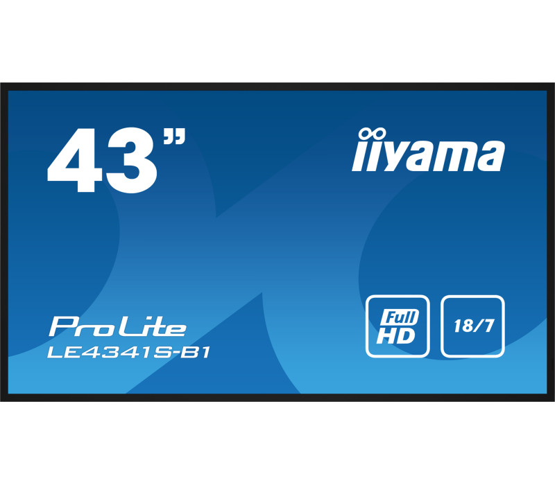 Monitor iiyama ProLite LE4341S-B1 43" IPS LED, FHD, 18/7 Digital Signage, 1xVGA, 3xHDMI