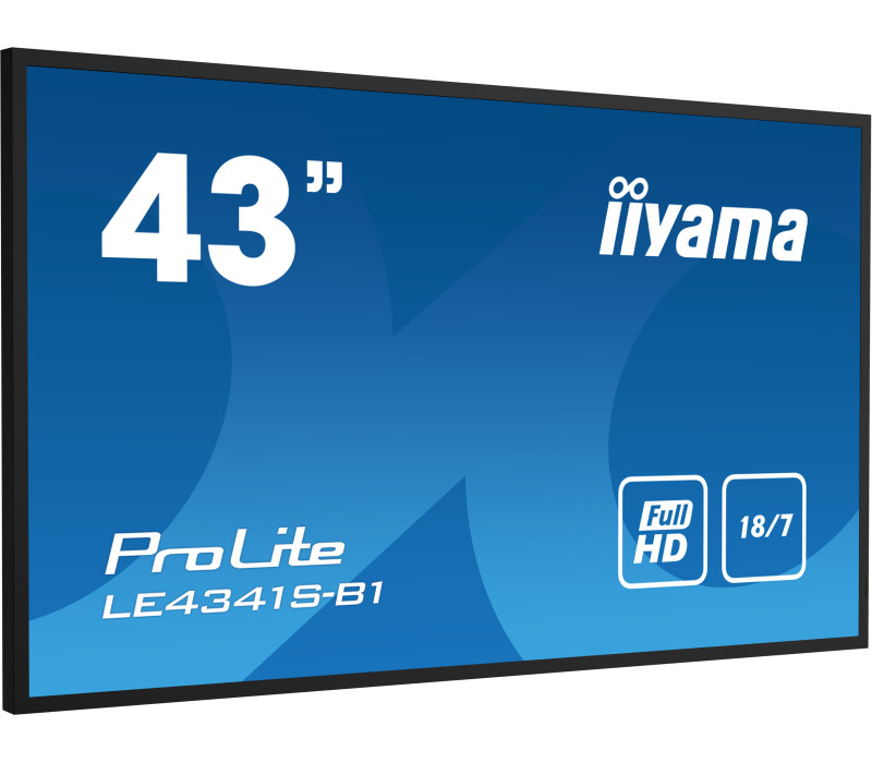 Monitor iiyama ProLite LE4341S-B1 43" IPS LED, FHD, 18/7 Digital Signage, 1xVGA, 3xHDMI
