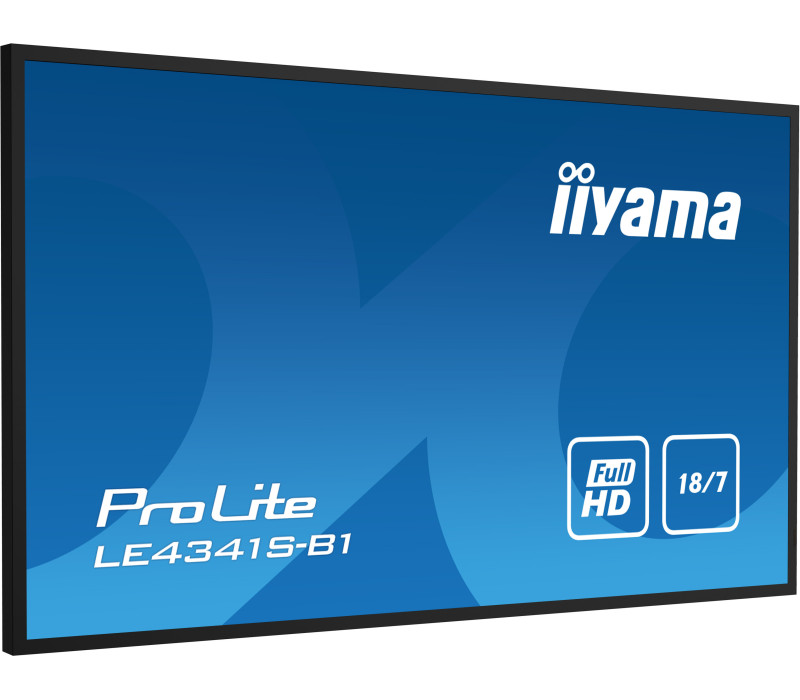 Monitor iiyama ProLite LE4341S-B1 43" IPS LED, FHD, 18/7 Digital Signage, 1xVGA, 3xHDMI