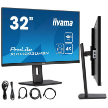 Monitor iiyama ProLite XUB3293UHSN-B5 32" IPS LED 4K /HDMI, DP, USB-C/ KVM, Dock USB-C, LAN