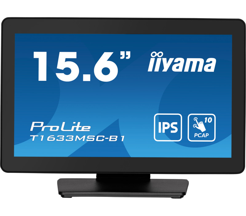 Dotykový monitor iiyama ProLite T1633MSC-B1 15,6" IPS LED, HDMI, DisplayPort, reproduktory, IP54