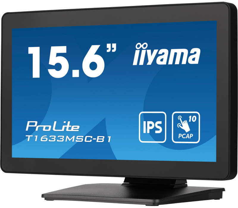 Dotykový monitor iiyama ProLite T1633MSC-B1 15,6" IPS LED, HDMI, DisplayPort, reproduktory, IP54