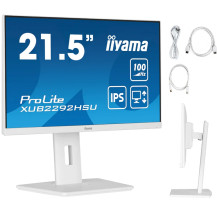 Monitor iiyama ProLite XUB2292HSU-W6 22" IPS LED 100Hz 0,4ms /HDMI DisplayPort/ hub USB FlickerFree HAS Biały