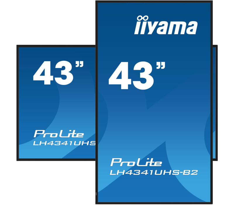 Monitor iiyama ProLite LH4341UHS-B2 43" IPS LED, 4K, 24/7 Digital Signage, 1xVGA, 3xHDMI, Głośniki