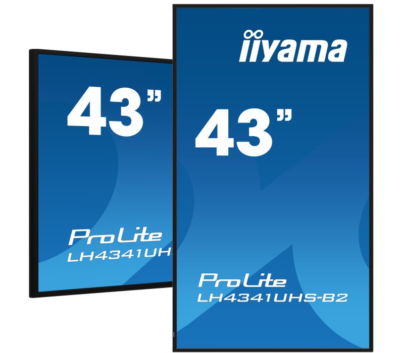 Monitor iiyama ProLite LH4341UHS-B2 43" IPS LED, 4K, 24/7 Digital Signage, 1xVGA, 3xHDMI, Głośniki
