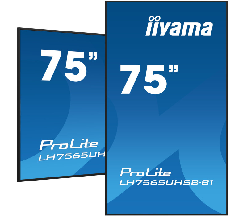 Monitor DS iiyama ProLite LH7565UHSB-B1 75" 4K IPS LED, 24/7, CMS iisignage2, Android11, Eshare, 800cd, WiFi, Lan, HDMI, DP