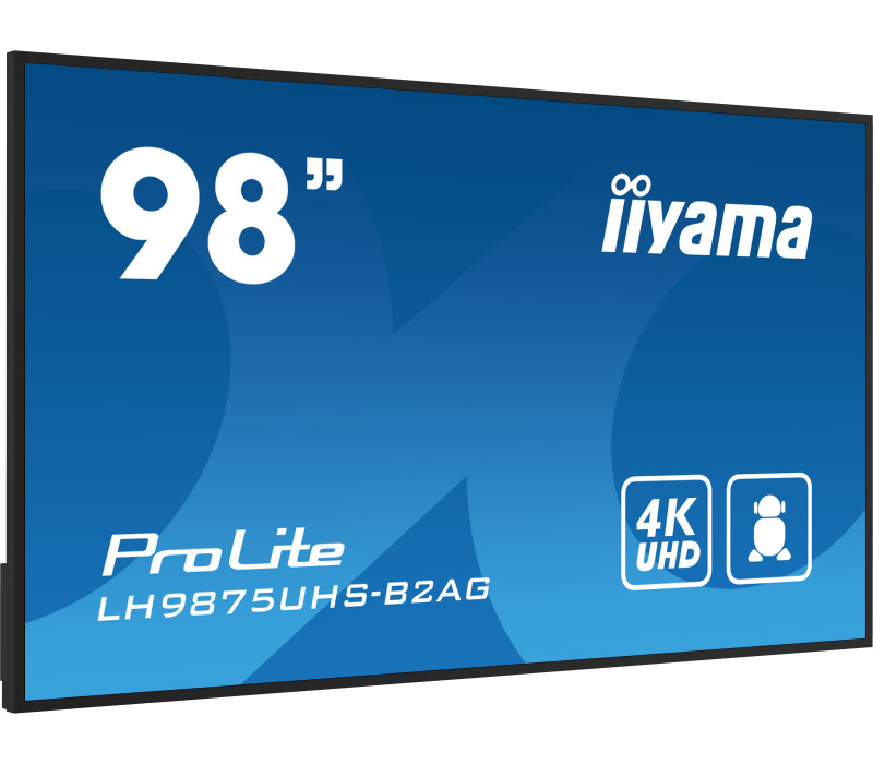 Profesionální monitor digitální reklamy iiyama ProLite LH9875UHS-B2AG 98" 4K UHD IPS LED, 24/7, Android, iiSignage²