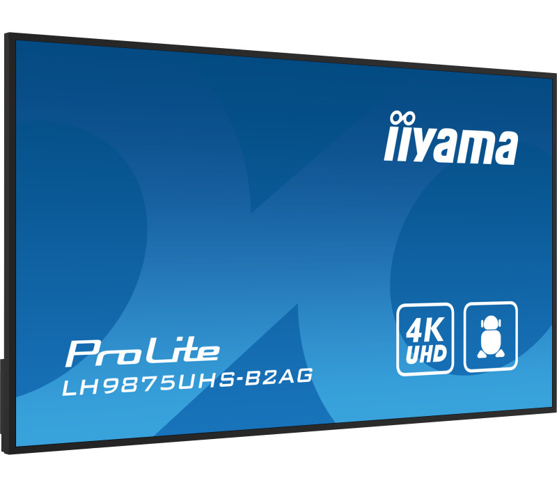 Profesionální monitor digitální reklamy iiyama ProLite LH9875UHS-B2AG 98" 4K UHD IPS LED, 24/7, Android, iiSignage²