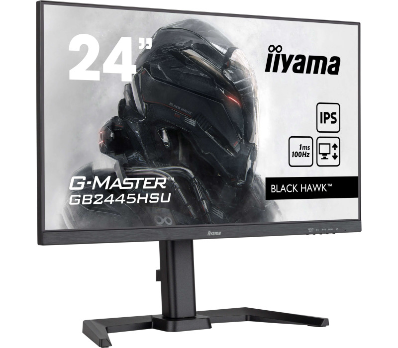 Monitor iiyama G-Master GB2445HSU-B2 Black Hawk 24" IPS LED 100Hz 1ms /HDMI DisplayPort/ hub USB FlickerFree HAS