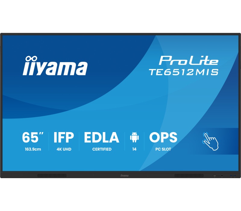 Interaktivní monitor iiyama TE6512MIS-B4AG 65" VA DLED 4K 8/128GB iiware13e, Android14 EDLA, WiFi6, Lan, DMS, 24/7