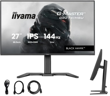 iiyama G-Master GB2741HSU-B1 Black Hawk 27" IPS LED 144Hz 1ms /HDMI, DisplayPort/ Freesync, Black Tuner, HAS