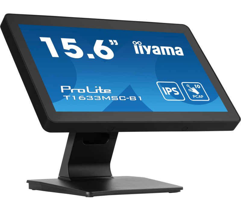 Dotykový monitor iiyama ProLite T1633MSC-B1 15,6" IPS LED, HDMI, DisplayPort, reproduktory, IP54