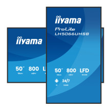Digital Signage iiyama LH5066UHSB-B1AG 50" 4K UHD 800 cd/m² iiSignage², iiControl, iiShare, 24/7, WiFi, Android 14