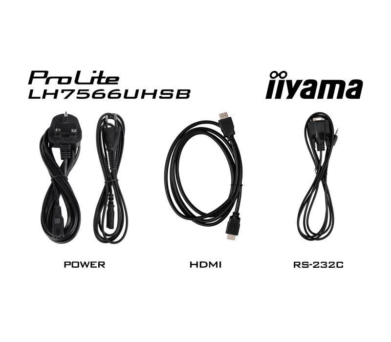 Digital Signage iiyama LH7566UHSB-B1AG 75" 4K UHD 800 cd/m² iiSignage², iiControl, iiShare, 24/7, WiFi, Android 14