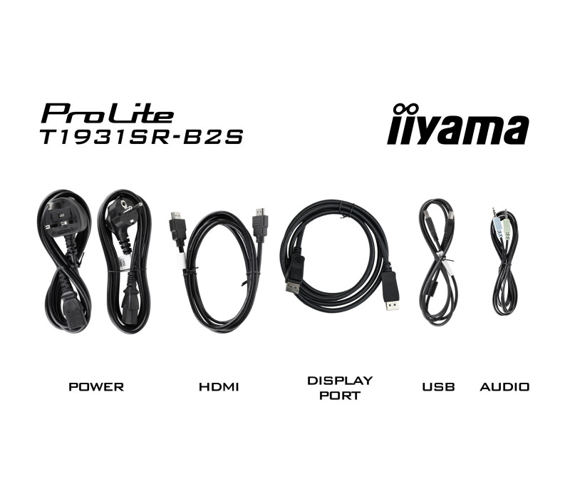 Dotykový monitor iiyama ProLite T1931SR-B2S 19" IPS LED /VGA, HDMI, DisplayPort/ Reproduktory, IP54, rezistivní