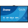 Interaktivní monitor iiyama 75" TE7513A-B3AG 4K IPS LED, Android 14+EDLA, iiShare, DMS, WiFi 6E, USB-C, NFC, PureTouch-IR+