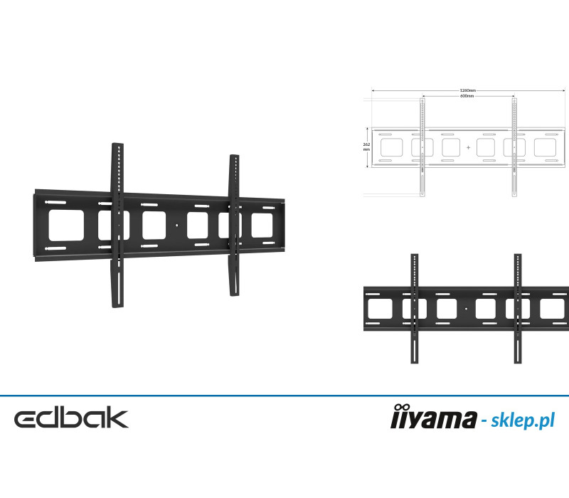 Edbak XWB1c-B Univerzální pevný nástěnný držák pro 75-110" obrazovku