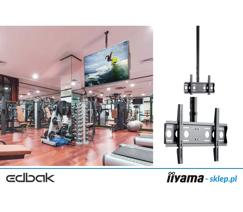 Edbak CMS21 Délkově nastavitelný stropní držák pro obrazovky 40" - 75".