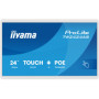 Bílý interaktivní monitor iiyama 24" TW2424AS-W3P FHD, Android 14 s GMS, Wi-Fi, LAN, PoE, iiSignage², 24/7