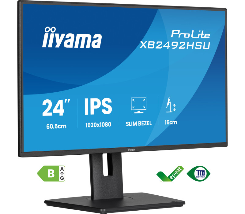 iiyama ProLite XB2492HSU-B1 24" IPS LED 120Hz /HDMI, DP/ FlickerFree, EyeSafe, Eye Comfort, HAS monitor