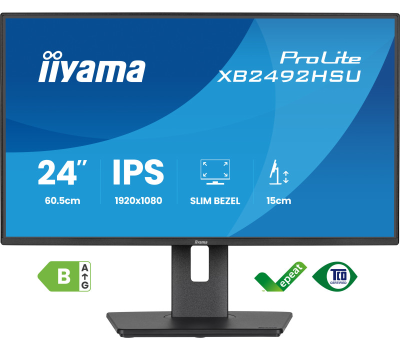 iiyama ProLite XB2492HSU-B1 24" IPS LED 120Hz /HDMI, DP/ FlickerFree, EyeSafe, Eye Comfort, HAS monitor