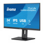 Monitor iiyama ProLite XUB2492QSU-B1 24" WQHD IPS 100Hz 0,5ms  /HDMI, DisplayPort/  hub USB, FlickerFree, BlueLightReducer