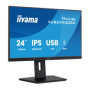 Monitor iiyama ProLite XUB2492QSU-B1 24" WQHD IPS 100Hz 0,5ms  /HDMI, DisplayPort/  hub USB, FlickerFree, BlueLightReducer