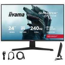 iiyama G-Master G2471HS-B1 Red Eagle 24" IPS LED 240Hz 0,4ms /2xHDMI, DisplayPort/ Adaptive G‑SYNC, Black Tuner