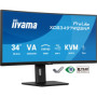 iiyama XCB3497WQSNP-B1 34" zakřivený VA LED UWQHD monitor 0,4 ms 120 Hz, dokovací stanice USB-C, HDMI, DP, LAN, KVM, HAS