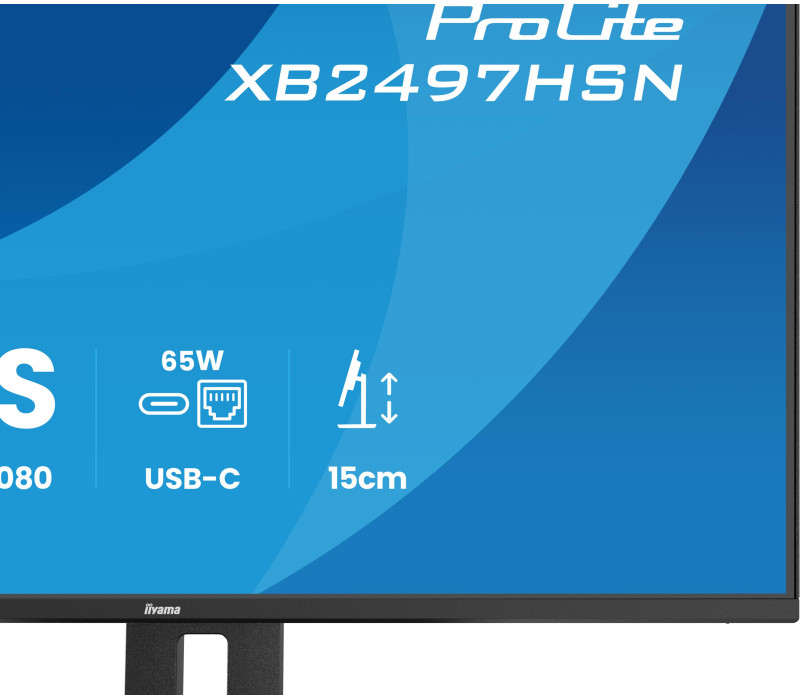 Monitor iiyama ProLite XB2497HSN-B1 24" IPS LED 1ms 100Hz /HDMI DP/ Wbudowana stacja dokująca USB-C, FlickerFree