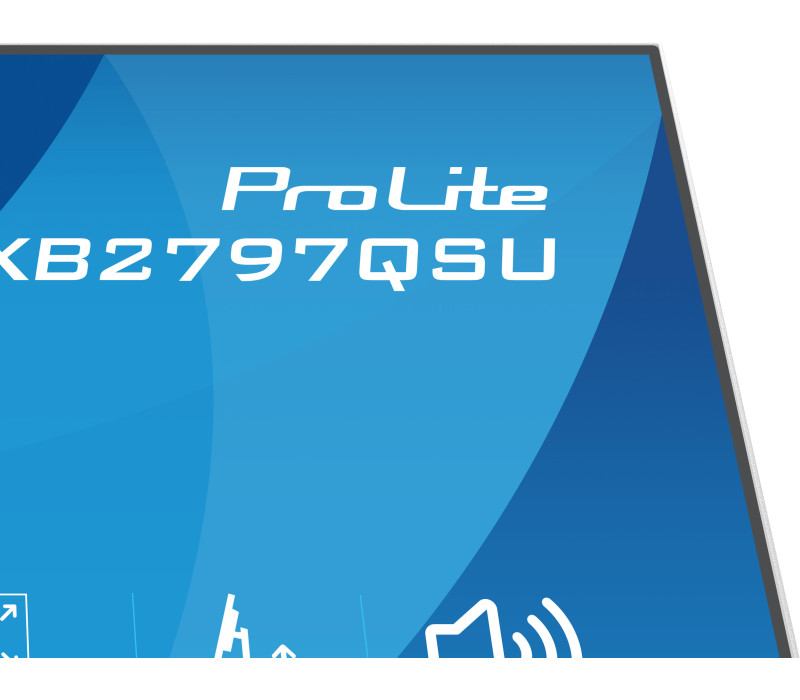Bílý monitor iiyama ProLite XB2797QSU-W1 27" IPS QHD LED 1ms /HDMI, DP/ FlickerFree, redukce modrého světla, HAS