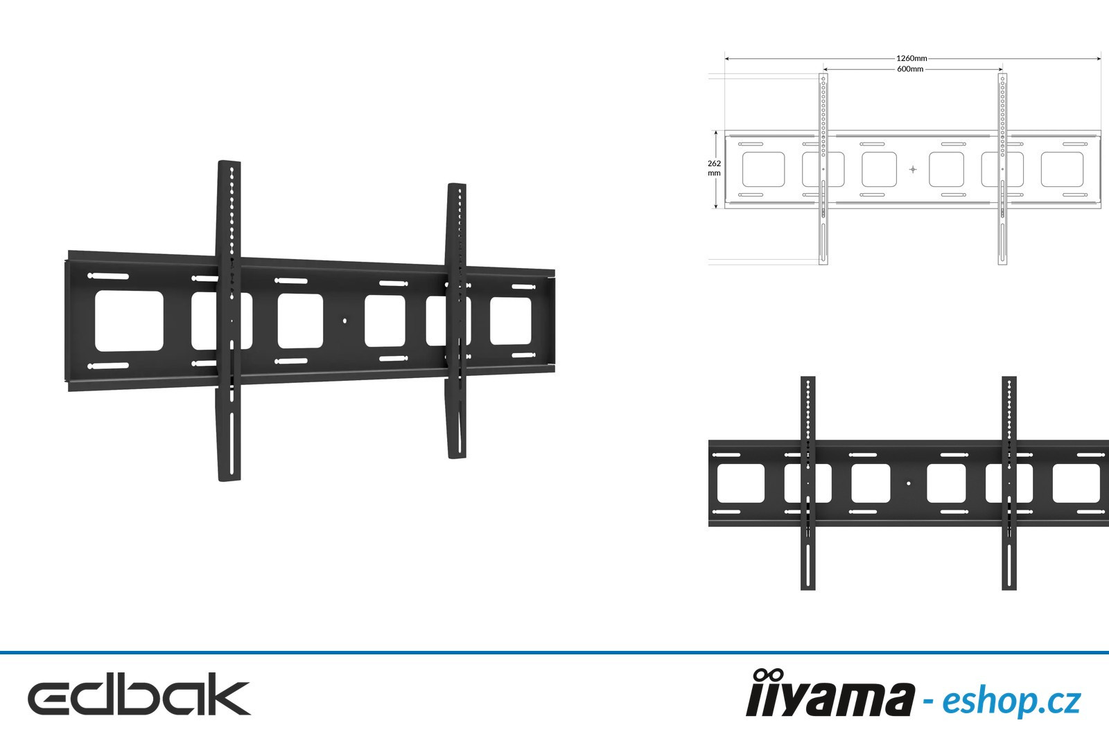 Edbak Uniwersalny stały uchwyt ścienny do ekranu 75- 110"